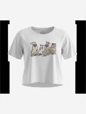 J.Crew Factory Kid’s Patriotic Dog Graphic Collector's Tee Size: Med -“Rare”